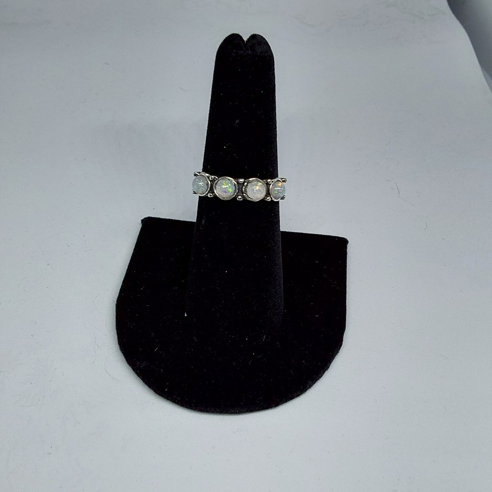 Women's Bohemian‎ Glam Retro Zinc Inlaid Stone Ring Size 7